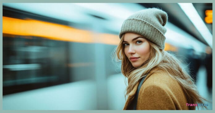 transgender woman fall hair under hat